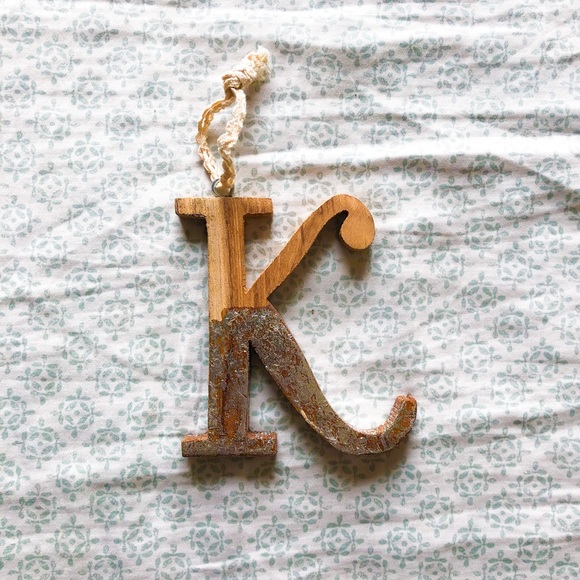 Anthropologie Other - Anthropologie Rustic Monogram Ornament “K”